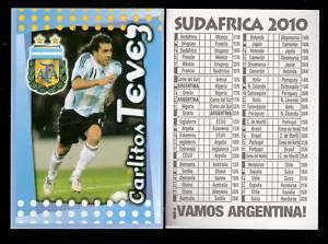 Carlos Tevez Apache Argentina Card FIFA World Cup 2010