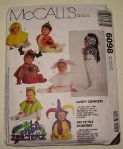   6098 Costumes Hood Cape Halloween Sewing Pattern Infant Toddler