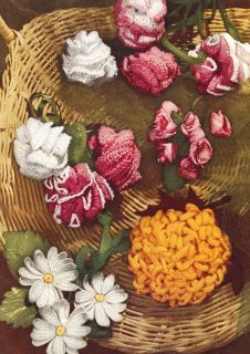Vintage Crochet Pattern Flowers Daisy Carnation Corsage