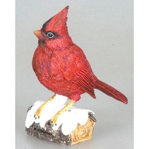 72336 Cardinal Bird on Branch Statue 4 5