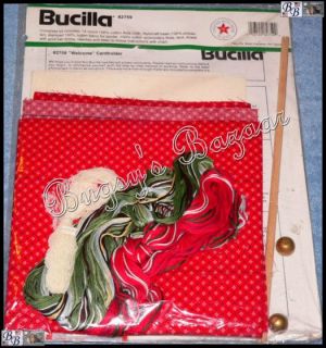 Bucilla A CHRISTMAS WELCOME Card Holder Counted Cross Stitch Kit