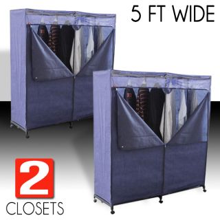 2X Wardrobe Closet Storage Organizer Hanger Clothes Rack Shoe Standing 