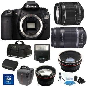 Brand New Canon 60D Camera w Ideal Photography Kit 18 55 Is 55 250 Is 