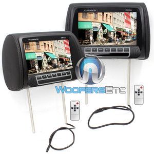   LCD Car Truck Van Headrest Screens Pillow TV Monitors IR New