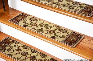 Dean Premium Carpet Stair Treads Elegant Keshan Antique 31 W