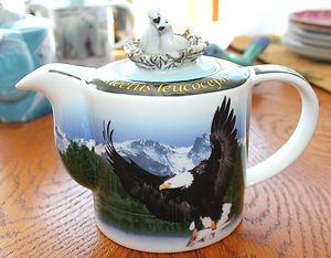 Paul Cardew Endangered Species Teapot 2 Cup Bald Eagle