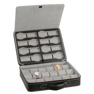   Briefcase Style Watch Case Holds 26 Watches Box Mens Gift Idea