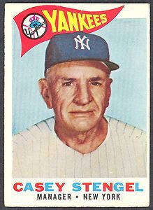 1960 Topps Baseball 227 Casey Stengel N Y Yankees EX