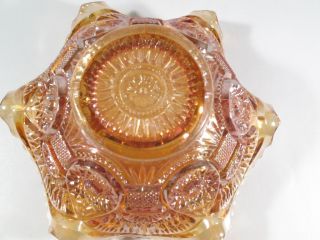Imperial Carnival Glass Diamond Ring Pattern Marigold