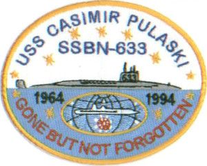 US Navy SHIP Patch USS Casimir Pulaski SSBN 633 Y