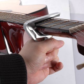 Silver Modified Tone Alloy Capos Clamp Key Acoustic Electric Guitar 