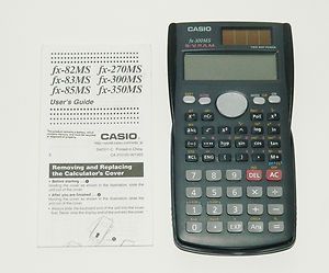 Casio FX 300 MS Scientific Calculator with Cover and Owners Manual
