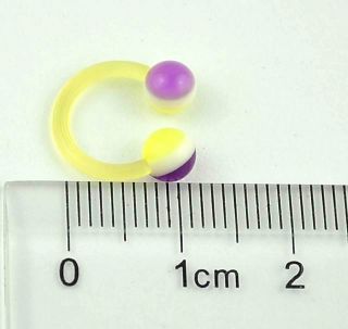  green ball EYE NIPPLE cartilage 8mm Horseshoe piercing EARRINGS CBR062