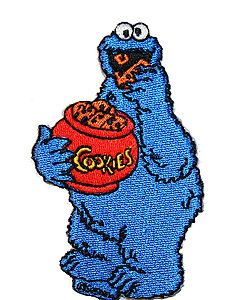 Sesame Street Cookie Monster Cartoon Iron on Cartoon Patches Wholesale 