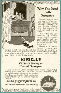 1919 ad for bissell s vacuum sweeper carpet sweeper