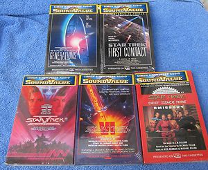 Star Trek Audio Cassettes 5 Different All SEALED New Books on Tape 