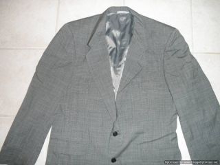 Oleg Cassini Couture Mens Blazer 42 Long Gray Wool 42L Sports Coat 