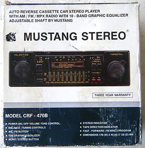 NEW MUSTANG STEREO AM FM AUTO CAR CASSETTE PLAYER RADIO DIGITAL TUNING 