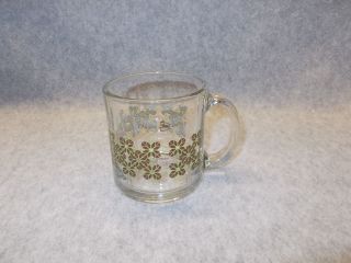 Caribou Coffee Glass Flower Strength Logo Mug Cup Made In USA