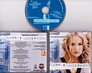 Carrie Underwood Before He Cheats 2 track promo cd single 2006