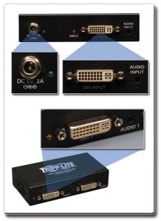   Port DVI Single Link Video Audio Splitter Booster 0037332156747
