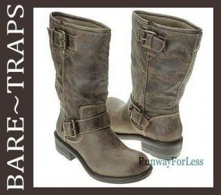Bare Traps Jillian Green Faux Leather Boots 6 5 6 1 2
