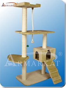   Cat Tree A5801 Beige 5 Level Cat Scratching Tower Condo Cat Toy