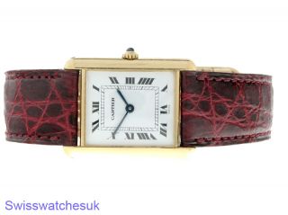 Cartier TANK18K Yellow Gold Lady Quartz Watch Shipped from London UK 