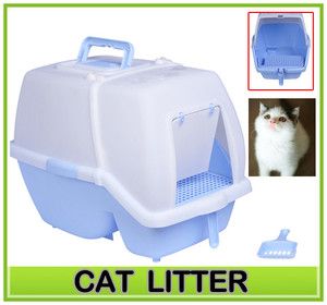 New Delux Cat Litter Pan Box Enclosed Large W Scoop littermaid W Deep 