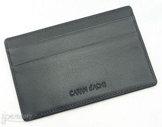 Caran DAche Business Card Holder Black Leather New