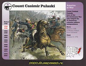 Count Casimir Pulaski Revolutionary War Hero 1996 Grolier Story Card 