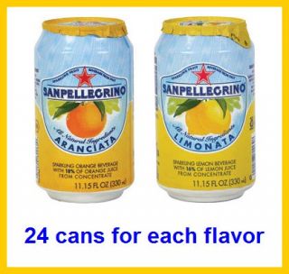 24x San Pellegrino Sparkling Beverage 11 15 oz Cans