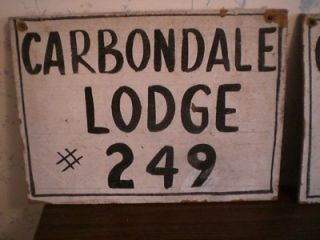 vintage carbondale pa masonic masons lodge 249 signs