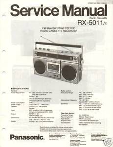 Original Service Manual Panasonic RX 5011 Radio Cass