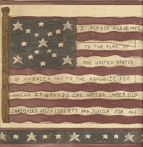 American flag Americana Carol Endres wallpaper border pledge 