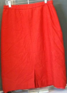 COUTURE Red GIVENCHY Sport SKIRT Sz 14 Straight w.Back Pleat