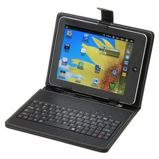 Leather Case USB Keyboard Stylus for 8 Coby Kyros Tablet PC MID8024 