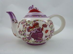 Paul Cardew signed Red Hat Society Tea Time Teapot Porcelain licensed 