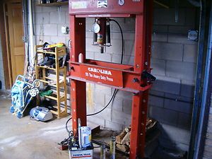 Carolina 55 ton hydraulic press with portable hyd. unit and 2 additl 
