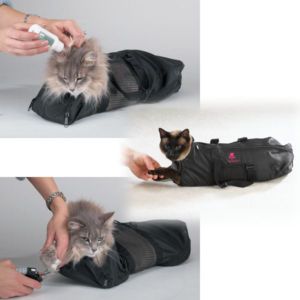 Cat Grooming Nail clipping Bathing Bath Bag No Bite Scratch Restraint 