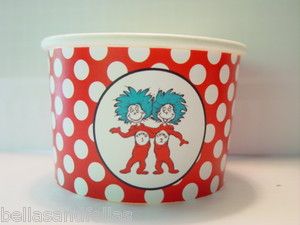 Cat in the hat thing 1 thing 2 Dr Seuss party favor treat cups party 