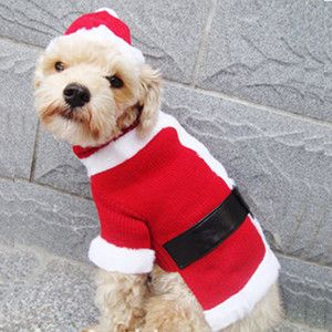 Pet Puppy Dog Cats Clothes Clothing Apparel Warm Christmas Pretty 