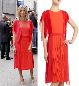 Bold, bright and flattering, this tangerine hued dress makes it easy 