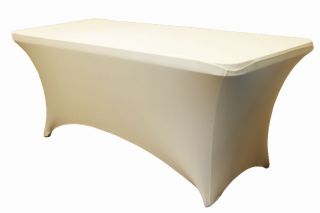 Rectangular Spandex 4 ft Table Cover 3 Colors