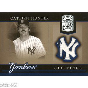 Catfish Hunter Donruss Greats New York Yankees clippings Game Worn 