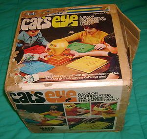 Vintage Marx Toys Cats Eye Board Game Original Box
