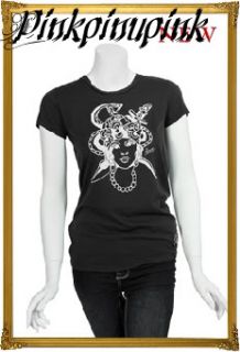 Sailor Jerry Tattoo Flash Gypsy Snake Punk Tee Shirt Pinup Soft Fitted 