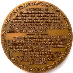QUEEN Stephanie of Hohenzollern Sigmaringen Bronze Medal by Cabral 