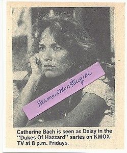   Hazzard TV Guide Ad clipping Copy Catherine Bach as Daisy Duke
