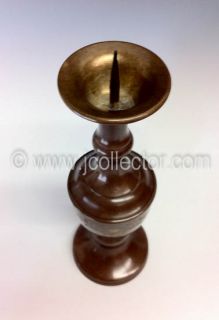 Pair Japanese Bronze Candle Stands